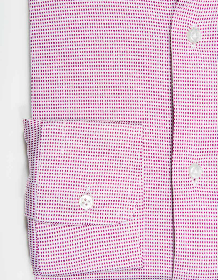 Patrick Hellmann Collection Men Shirt With Bordo Dots 100% Cotton image